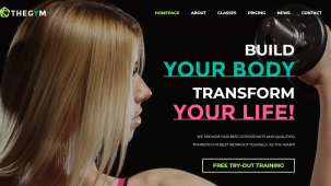 GYm Website design sample